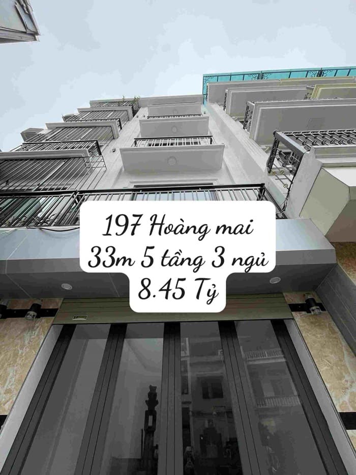 Bán Nhà Làng Hoàng Mai 5 Tầng – 3 Ngủ Khép Kín – Nhà Mới Chưa Ở – Giá 8.45 Tỷ