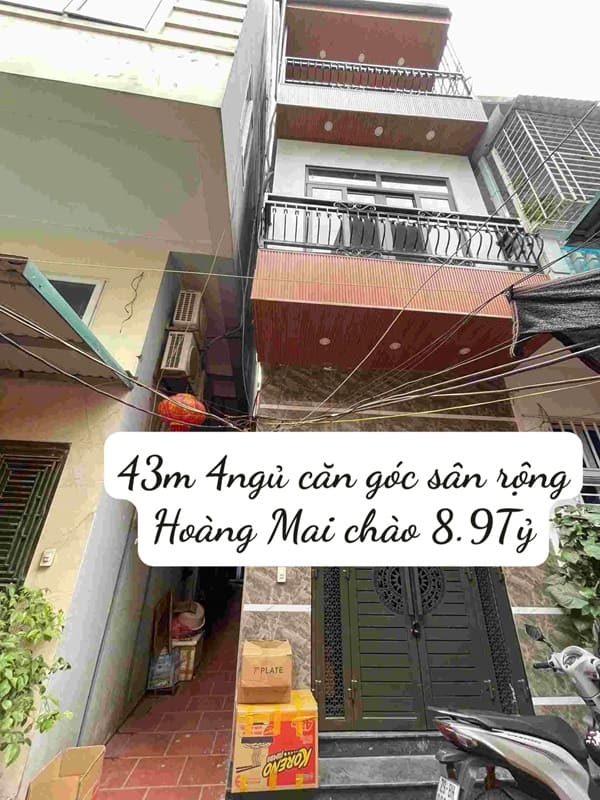 Bán Nhà Hoàng Mai Cạnh Hồ Đền Lừ – Căn Góc Sân Rộng Hiếm – 4 Ngủ – Nở Hậu- Chào 8,9 Tỷ